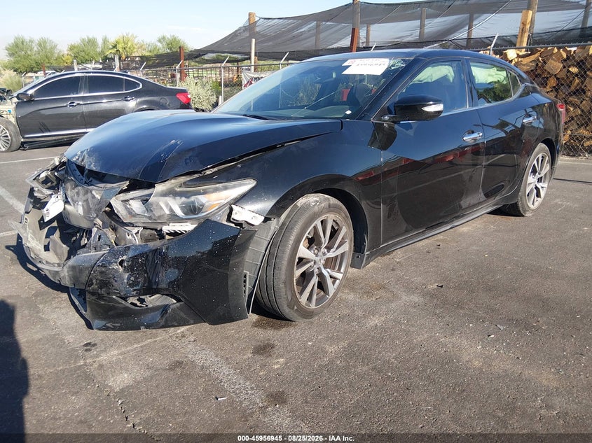 2017 Nissan Maxima, Front End, IAAI, VIN 1N4AA6APXHC385471 — photo 2