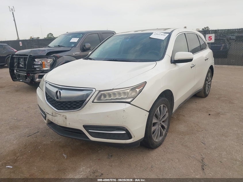 2016 Acura MDX, Удар сзади, IAAI, VIN 5FRYD3H46GB008212 — фото 2