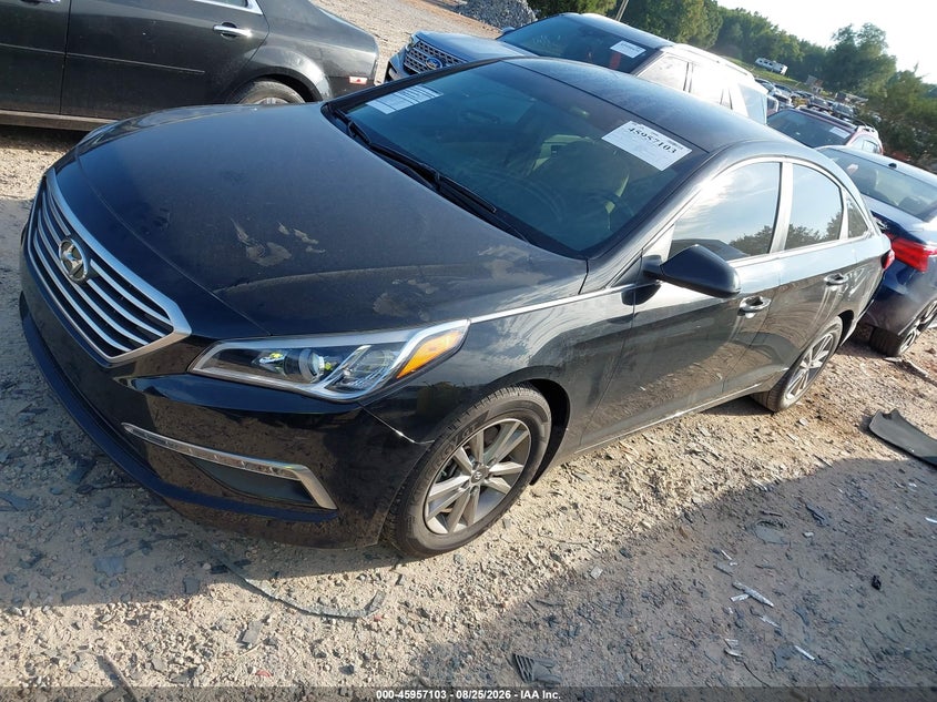 2015 Hyundai Sonata, Rear, IAAI, VIN 5NPE24AF2FH203235 — photo 2