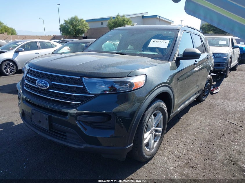 2022 Ford Explorer, Left Rear, IAAI, VIN 1FMSK7DH0NGC32989 — photo 2