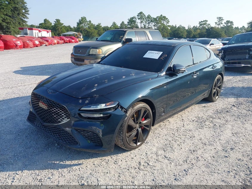 Vin: kmtg54te6nu096264, lot: 46456406, genesis g70 3.3t rwd 20222