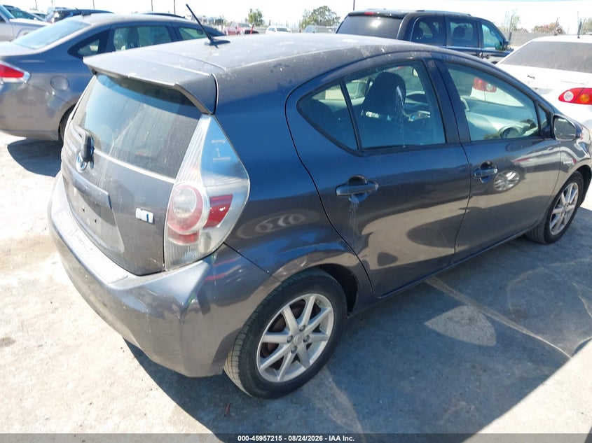 Vin: jtdkdtb3xc1009020, lot: 46456429, toyota prius c three 20124