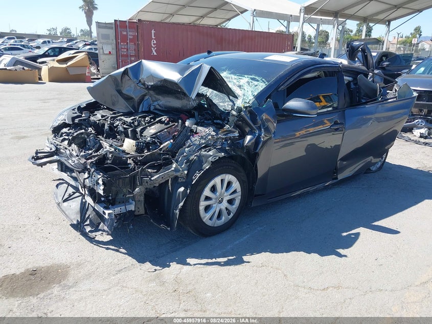 2021 Toyota Prius Le, Rear, IAAI, VIN JTDKAMFU9M3134498 — photo 2