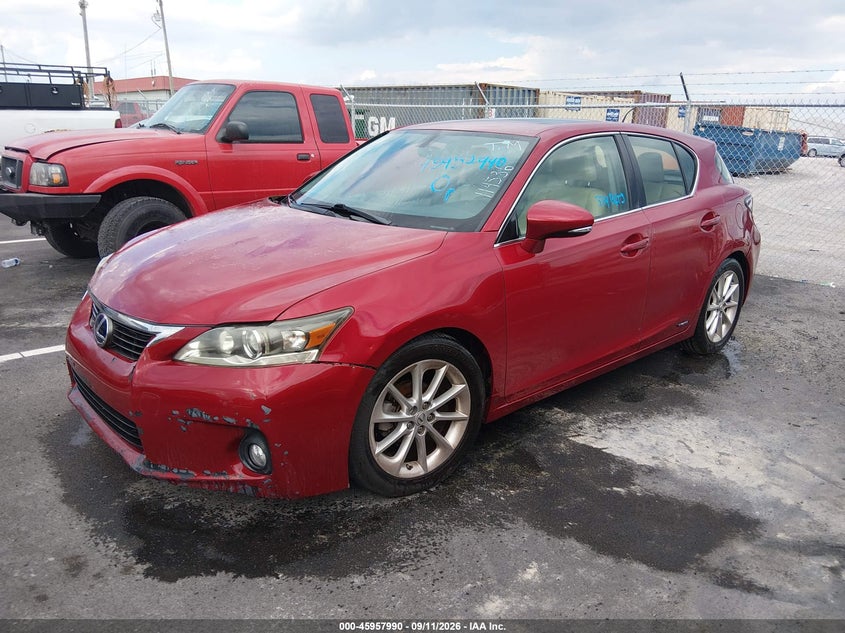 Vin: jthkd5bh0c2114536, lot: 46457209, lexus ct 200h premium 20122