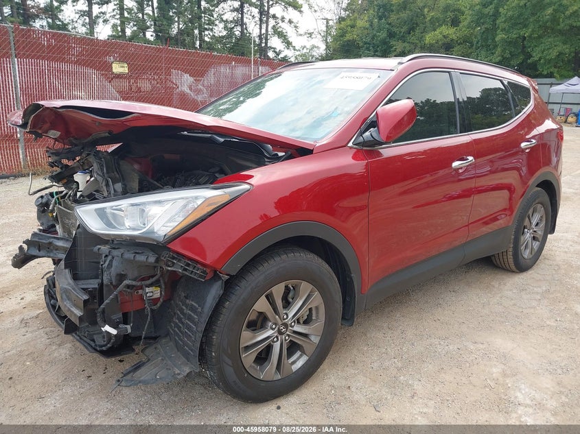 2016 Hyundai Santa Fe, Удар спереду, IAAI, VIN 5XYZU3LB8GG320892 — фото 2
