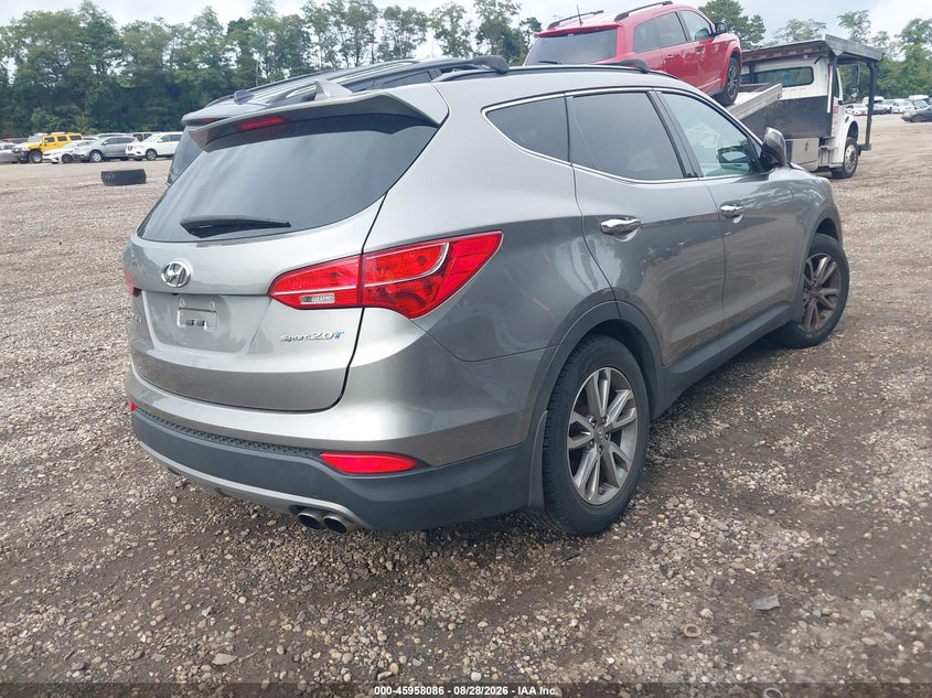 Vin: 5xyzu3la9eg214567, lot: 46457305, hyundai santa fe sport 2.0l turbo 20144