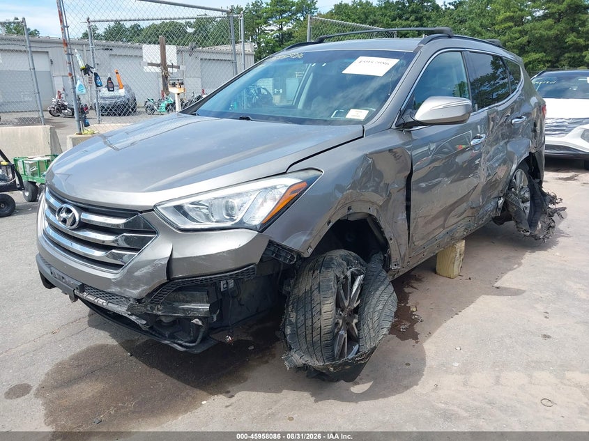 2014 Hyundai Santa Fe Sport 2.0L Turbo, Левый бок, IAAI, VIN 5XYZU3LA9EG214567 — фото 2