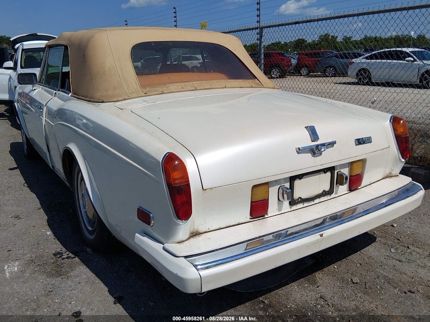 ROLLS-ROYCE CORNICHE 1985 VIN SCAZD42A4FCX09795