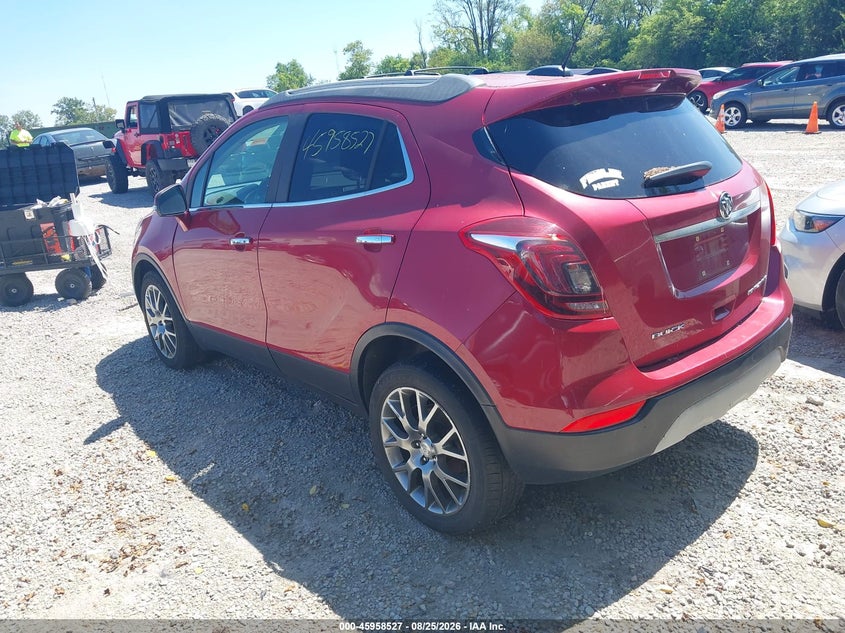 Vin: kl4cj1sb1hb103890, lot: 46457746, buick encore sport touring 20173