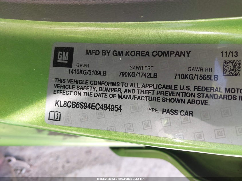 2014 CHEVROLET SPARK LS AUTO · Фото 9