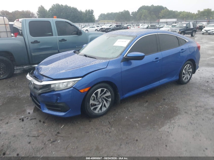 2018 Honda Civic, Front End, IAAI, VIN 19XFC2F78JE044001 — photo 2