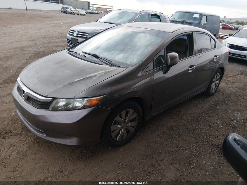 2012 Honda Civic, Обычный износ, IAAI, VIN 2HGFB2F57CH543849 — фото 2