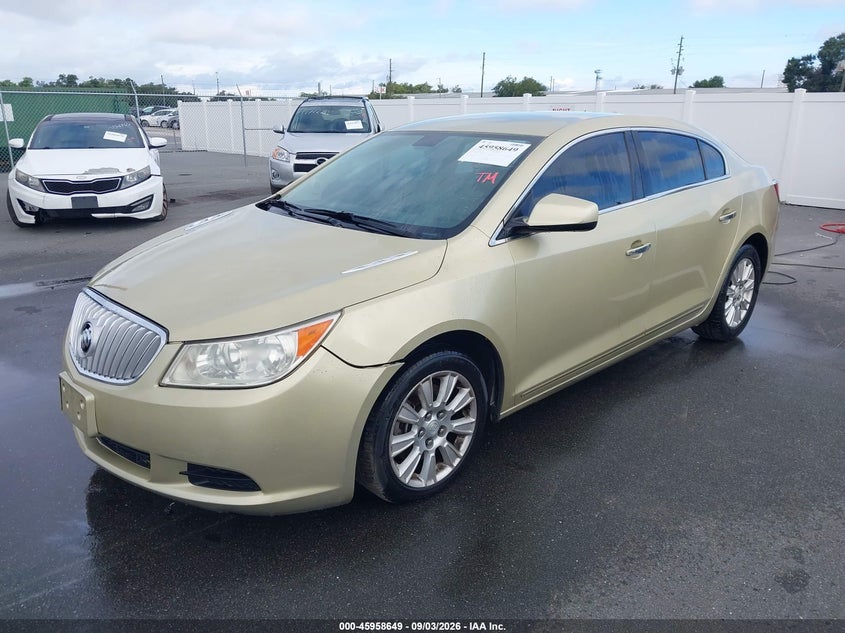 Vin: 1g4gb5eg2af263595, lot: 46457868, buick lacrosse cx 20102