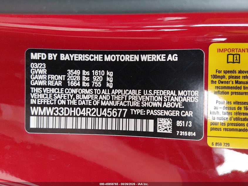 MINI HARDTOP 2024 VIN WMW33DH04R2U45677