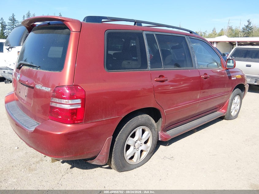 2003 TOYOTA HIGHLANDER SPORT UTILITY VEHICLE 3.0L V-6 DOHC, VVT, REGULAR , 220HP