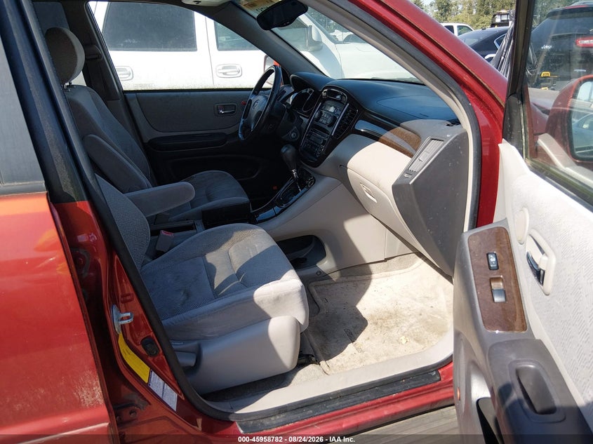 2003 TOYOTA HIGHLANDER SPORT UTILITY VEHICLE 3.0L V-6 DOHC, VVT, REGULAR , 220HP