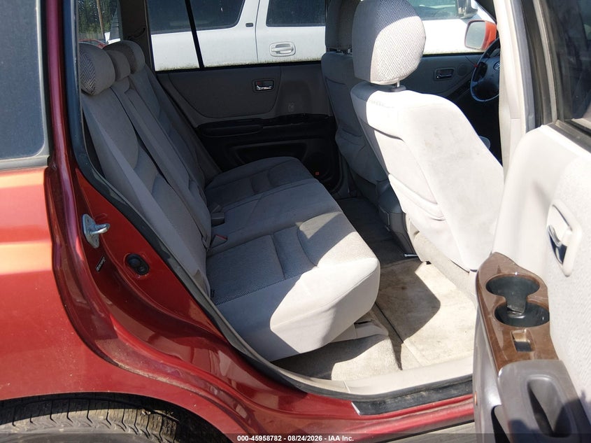2003 TOYOTA HIGHLANDER SPORT UTILITY VEHICLE 3.0L V-6 DOHC, VVT, REGULAR , 220HP