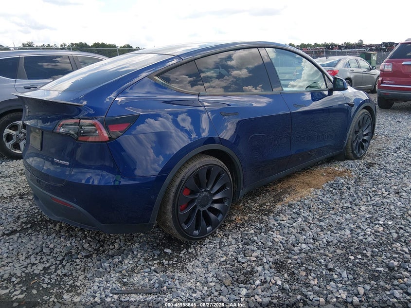 Vin: 7saygdefxnf377028, lot: 46458064, tesla model y performance dual motor all-wheel drive 20224