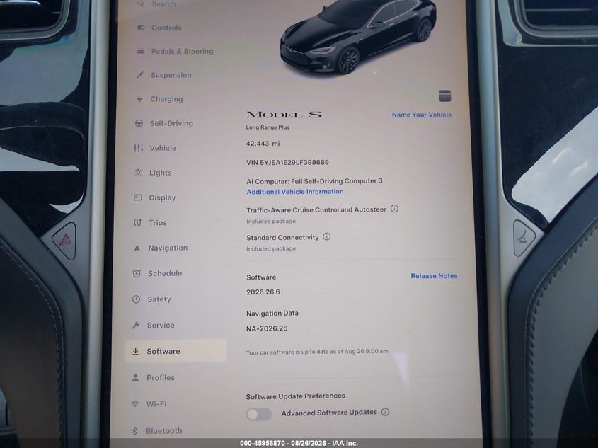 TESLA MODEL S 2020 VIN 5YJSA1E29LF398689