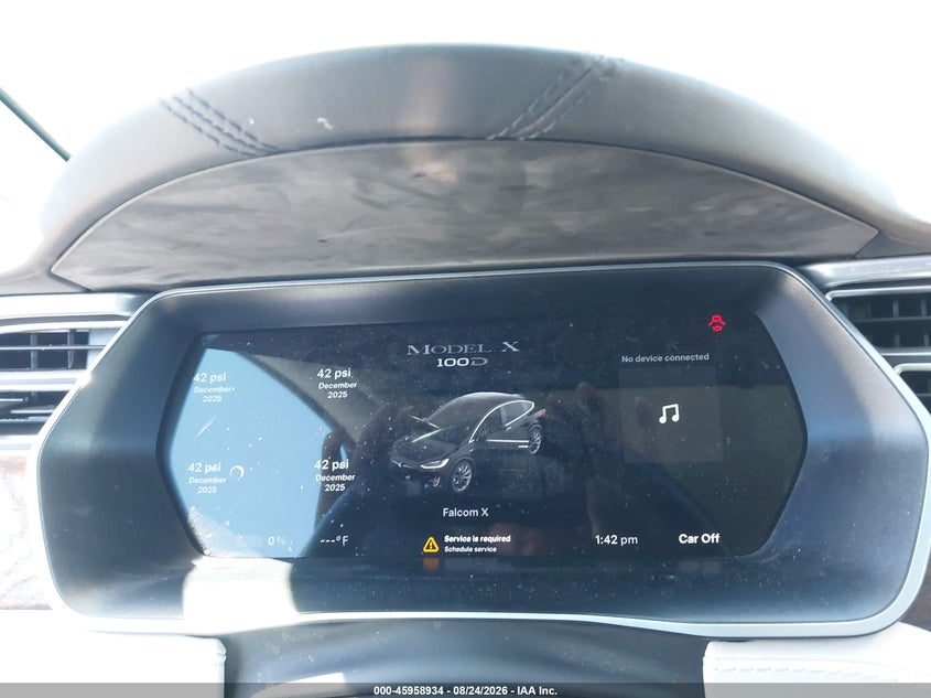 TESLA MODEL X 2017 VIN 5YJXCBE25HF078461