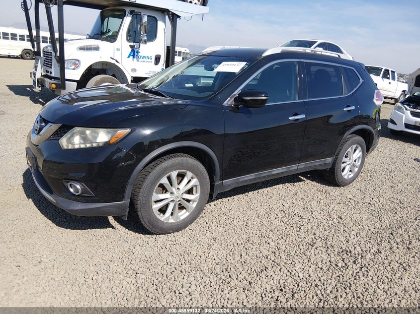 2015 Nissan Rogue, Rear, IAAI, VIN 5N1AT2MKXFC850174 — photo 2