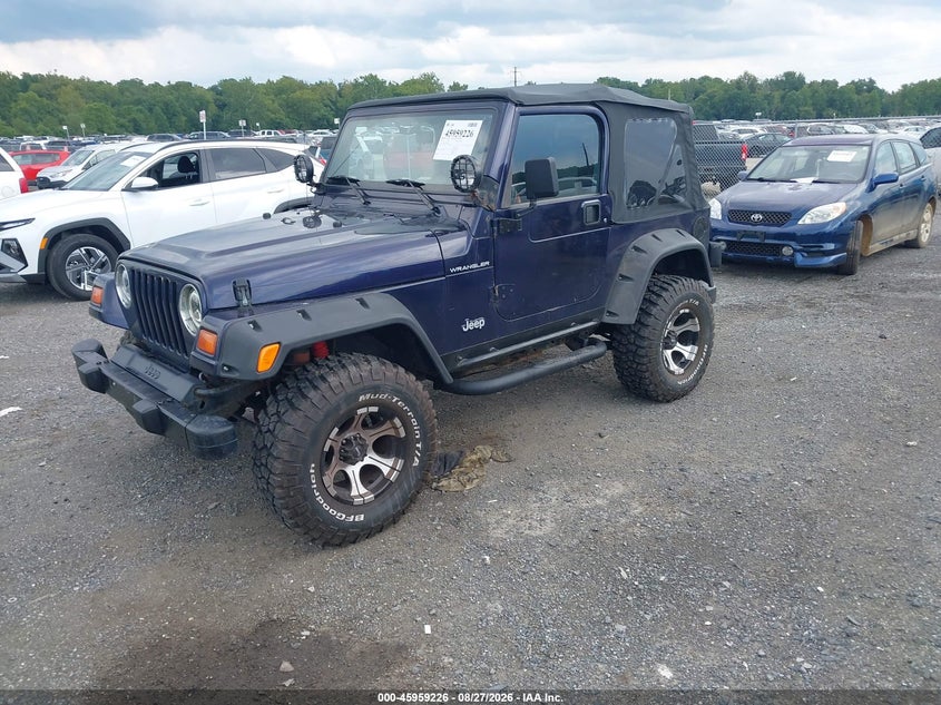 1998 Jeep Wrangler, Звичайний знос, IAAI, VIN 1J4FY29P7WP794925 — фото 2
