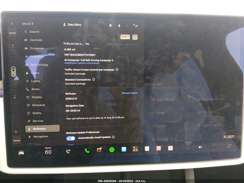 2026 TESLA MODEL X SPORT UTILITY VEHICLE ELECTRIC