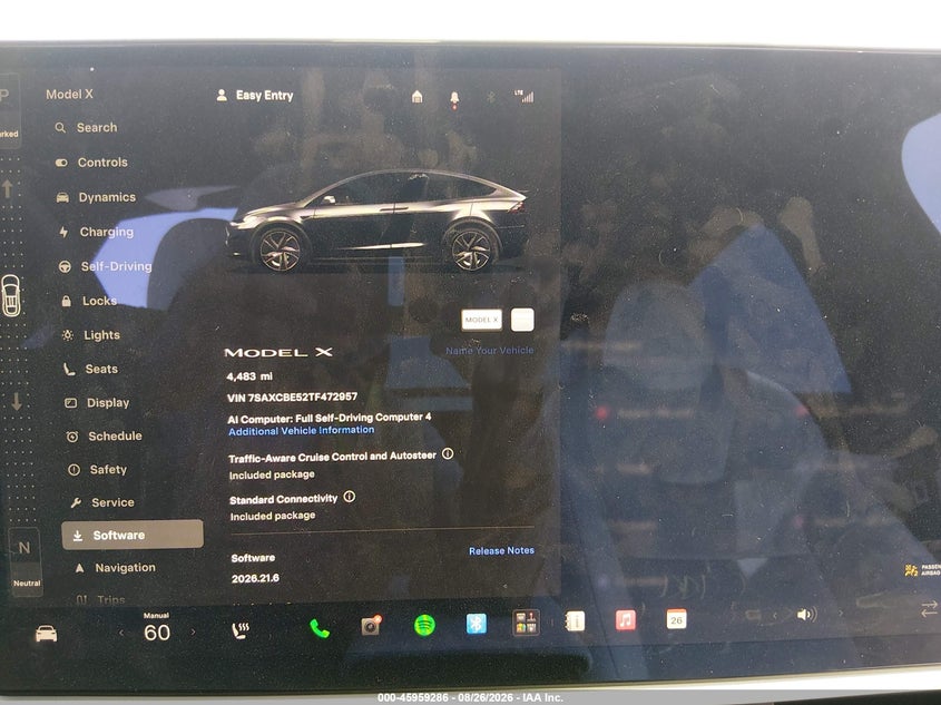 2026 TESLA MODEL X SPORT UTILITY VEHICLE ELECTRIC