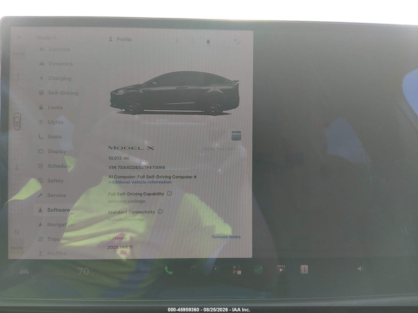 TESLA MODEL X 2026 VIN 7SAXCDE59TF473065