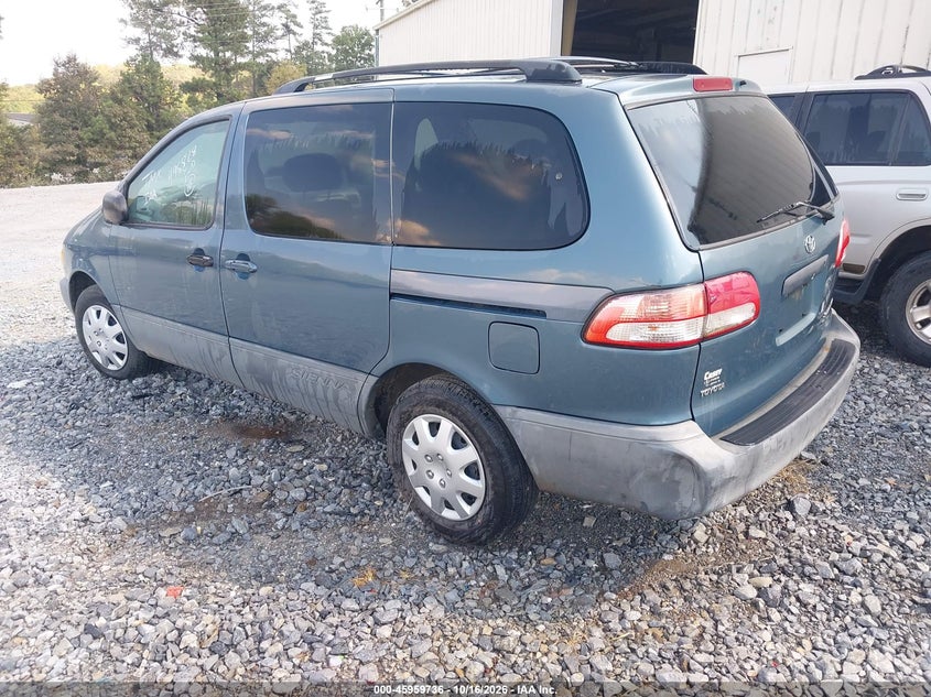 TOYOTA SIENNA 2002 VIN 4T3ZF13C52U495828