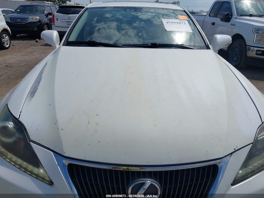 LEXUS IS 250 2012 VIN JTHBF5C26C5182584