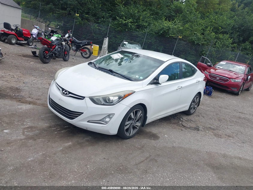 2015 Hyundai Elantra, Звичайний знос, IAAI, VIN 5NPDH4AE8FH614558 — фото 2