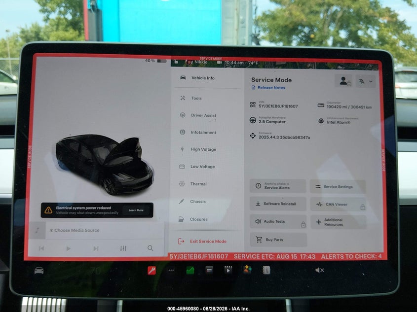 TESLA MODEL 3 2018 VIN 5YJ3E1EB6JF181607