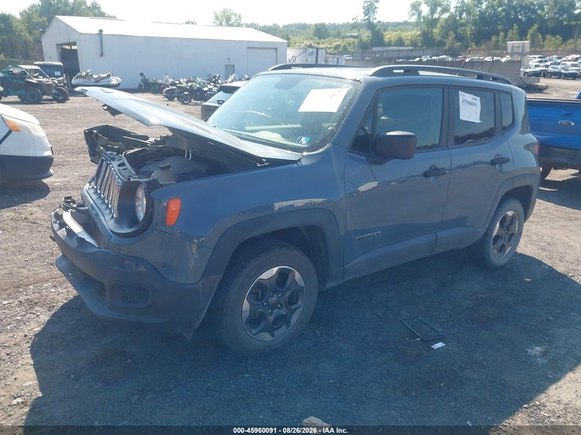 2017 Jeep Renegade, Удар спереди, IAAI, VIN ZACCJBAB5HPG26560 — фото 2