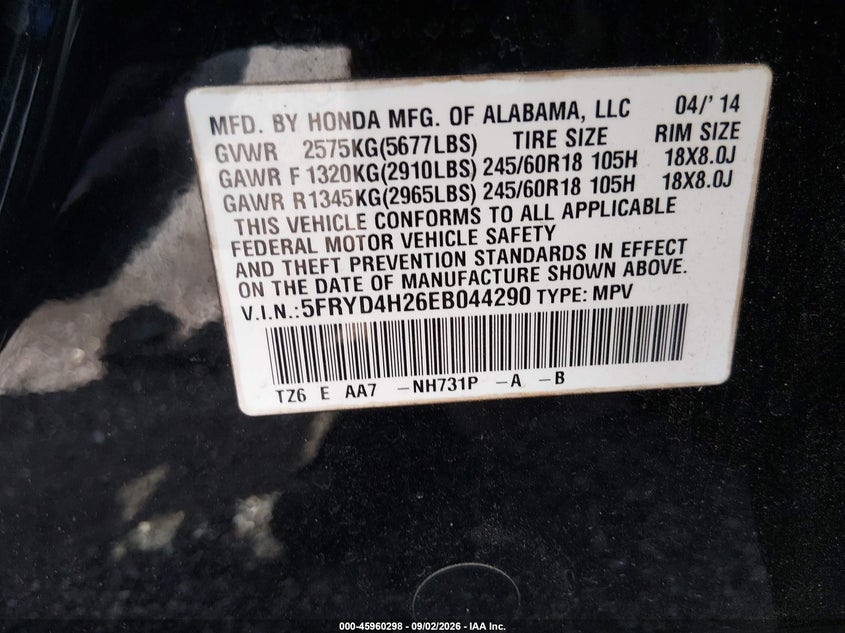 2014 ACURA MDX SPORT UTILITY VEHICLE 3.5L V-6 DI, VVT, PREMIUM , 290HP