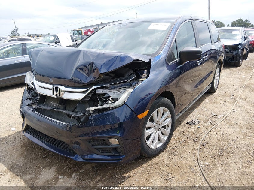 Vin: 5fnrl6h26kb106867, lot: 46459750, honda odyssey lx 20192