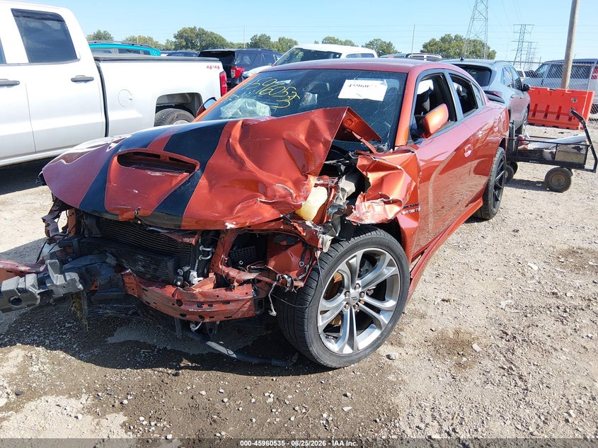 2021 Dodge Charger, Front End, IAAI, VIN 2C3CDXCT8MH616714 — photo 2