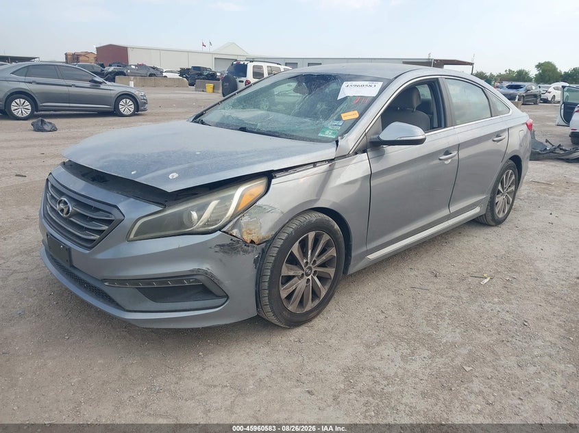 2015 Hyundai Sonata, Front End, IAAI, VIN 5NPE34AF3FH019919 — photo 2