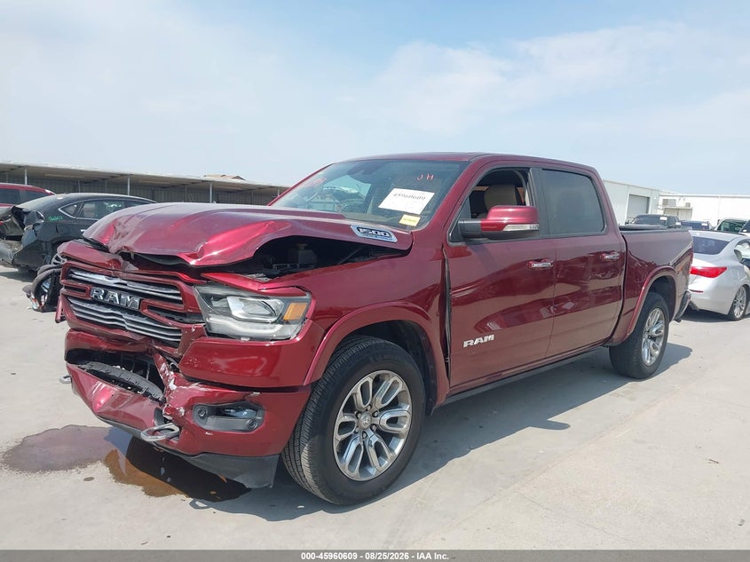 Vin: 1c6rrejt6nn123466, lot: 46459828, ram 1500 laramie  4x2 5'7 box 20222