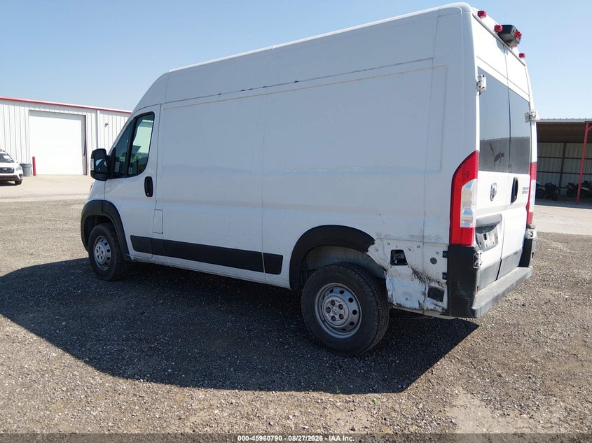 Vin: 3c6lrvbg5pe540219, lot: 46460009, ram promaster 1500 high roof 136 wb 20233