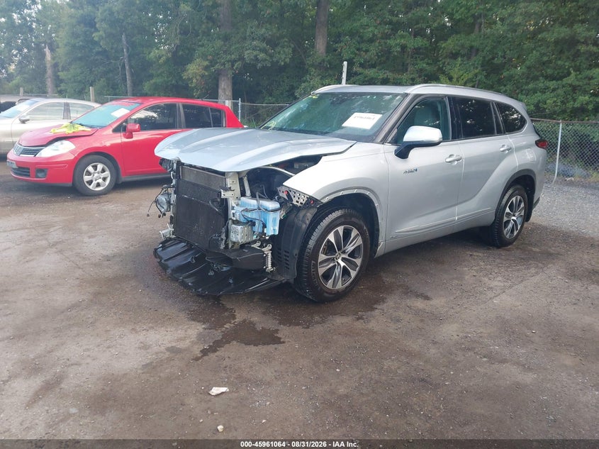 2021 Toyota Highlander, Front End, IAAI, VIN 5TDHBRCH1MS516468 — photo 2