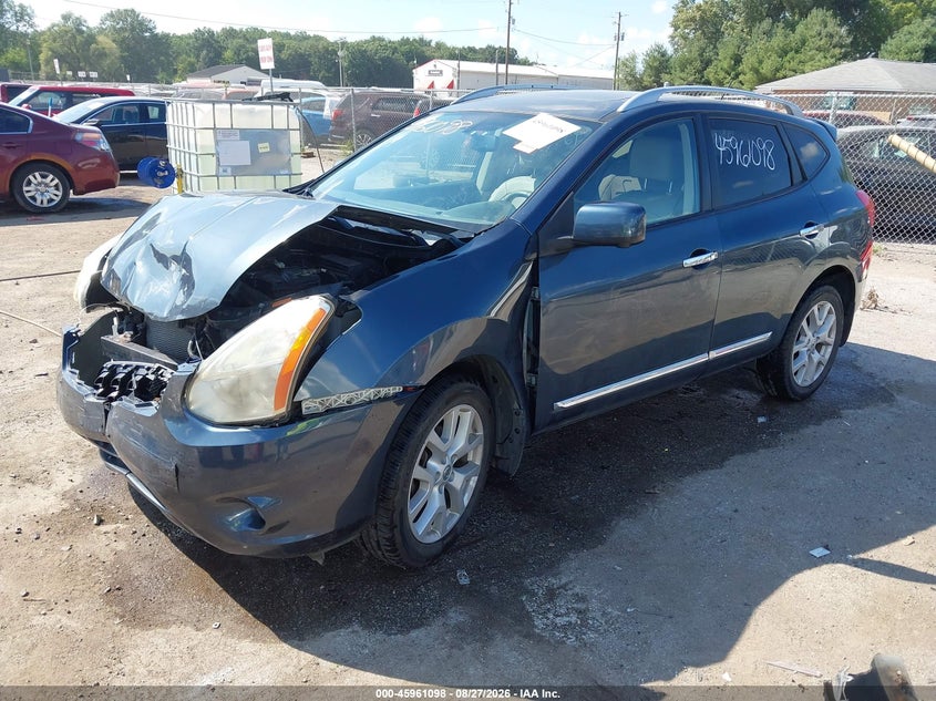2013 Nissan Rogue Sv W/Sl Pkg, Удар спереду, IAAI, VIN JN8AS5MV0DW647278 — фото 2
