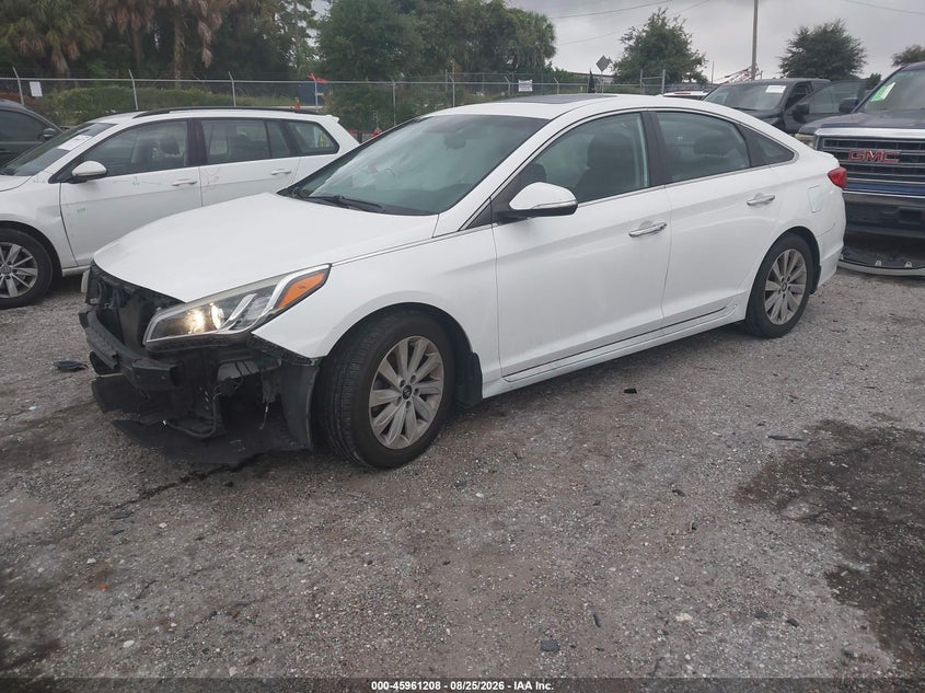 2017 Hyundai Sonata, Front End, IAAI, VIN 5NPE34AF9HH506576 — photo 2