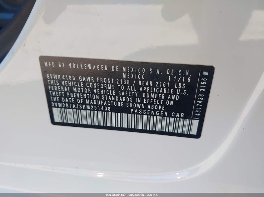 2017 VOLKSWAGEN JETTA 1.4T S · Фото 9