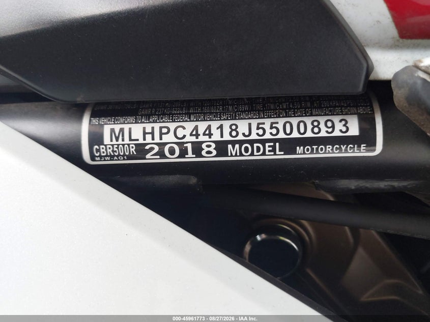 HONDA CBR500 2018