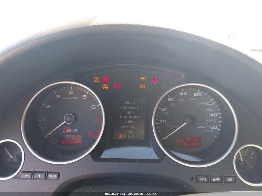 AUDI S4 2005 VIN WUARL48H55K900536