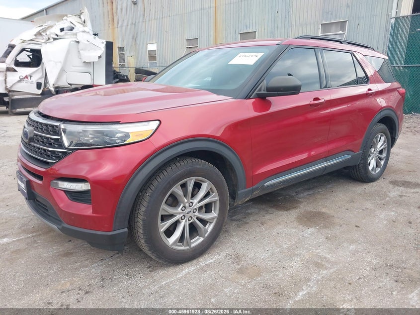 2020 Ford Explorer, Right Front, IAAI, VIN 1FMSK8DH3LGB05169 — photo 2