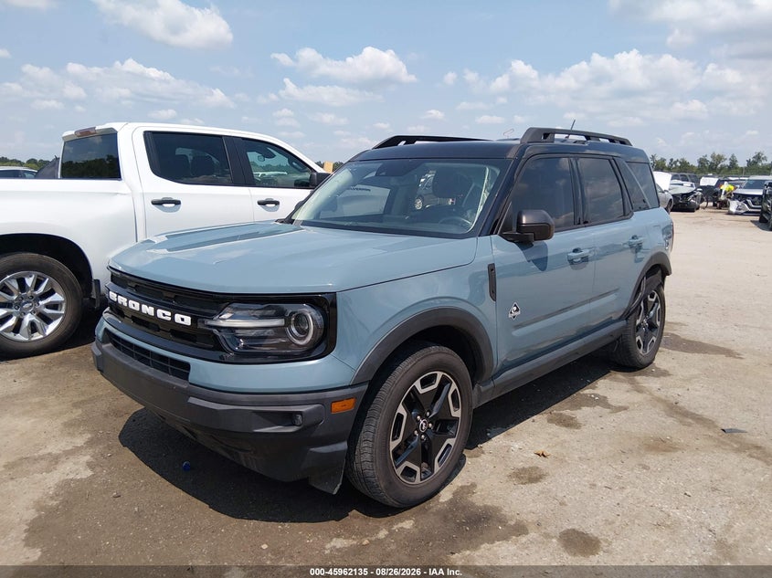 Vin: 3fmcr9c66nre27922, lot: 46461354, ford bronco sport outer banks 20222