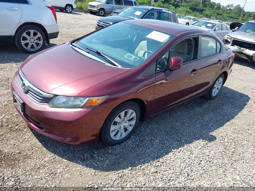 2012 Honda Civic, Normal Wear & Tear, IAAI, VIN 19XFB2F55CE375655 — photo 2