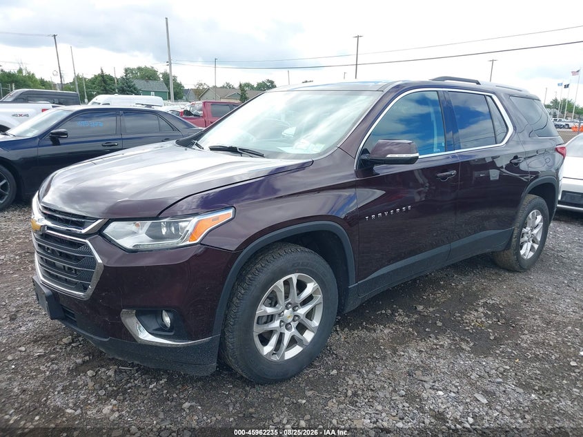 2018 Chevrolet Traverse Lt Cloth, Front End, IAAI, VIN 1GNERGKW3JJ163542 — photo 2